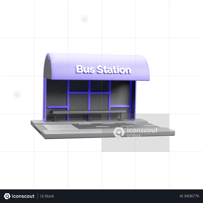 Station de bus  3D Icon