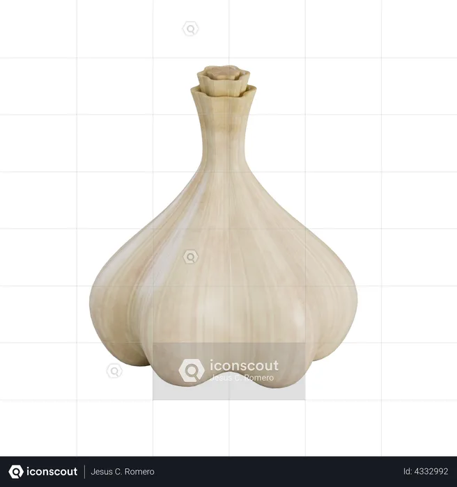 Garlic  3D Illustration