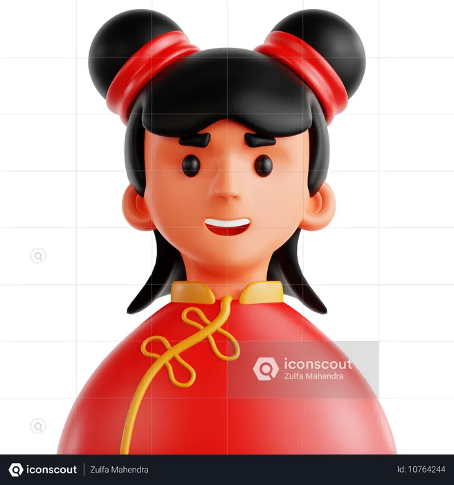 Menina chinesa  3D Icon