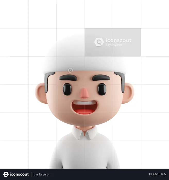 Menino Muçulmano  3D Icon