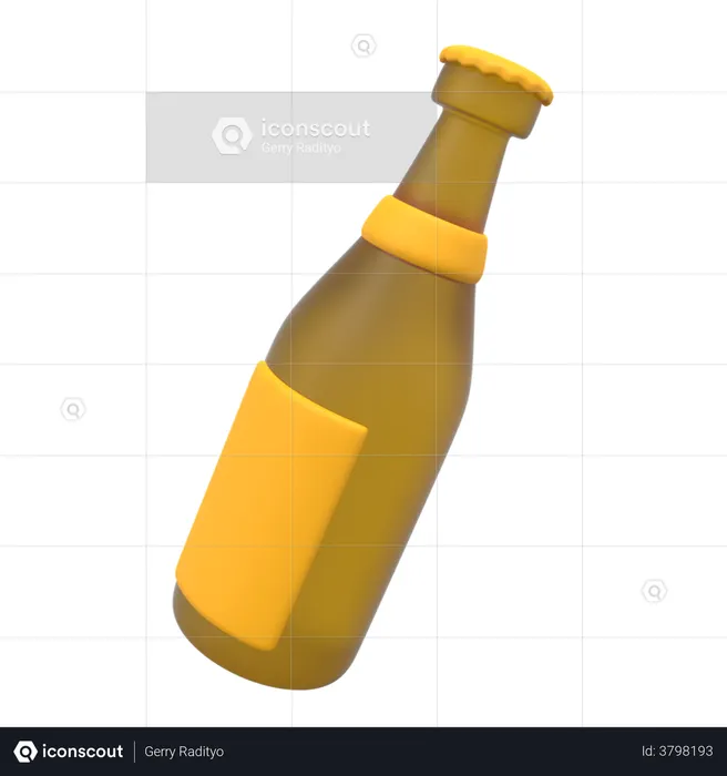 Garrafa de cerveja  3D Illustration