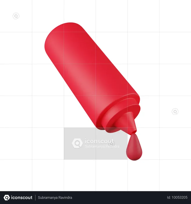 Garrafa de ketchup  3D Icon