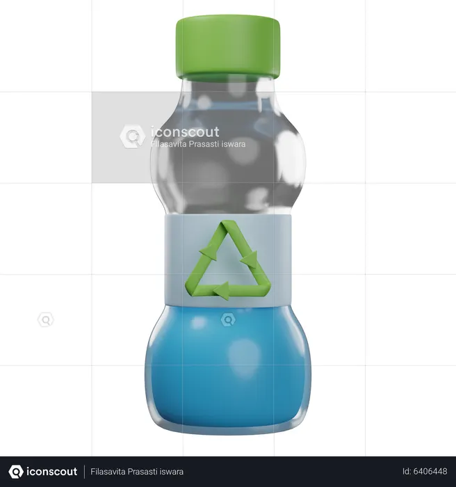 Reciclar garrafa  3D Icon