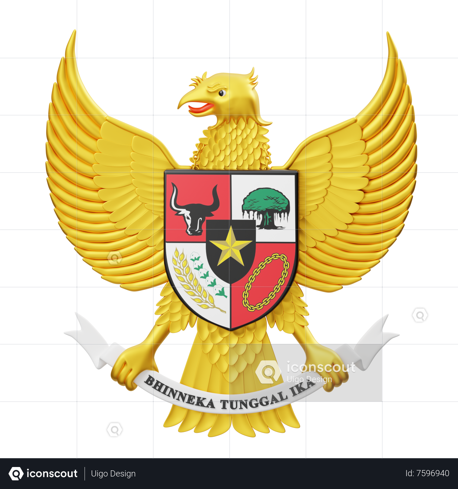 Premium Vector | Garuda pancasila symbol vector logo design