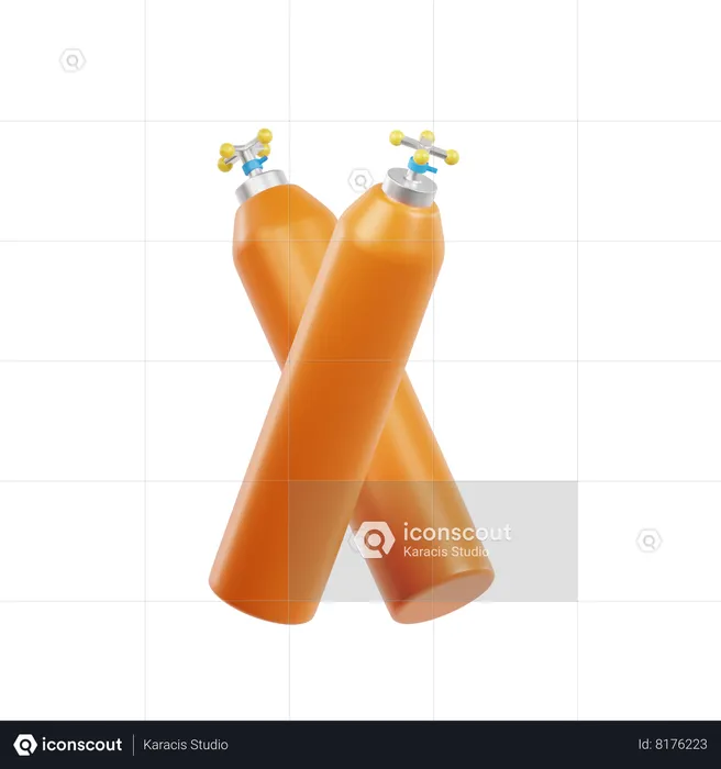 Gas Bottle  3D Icon