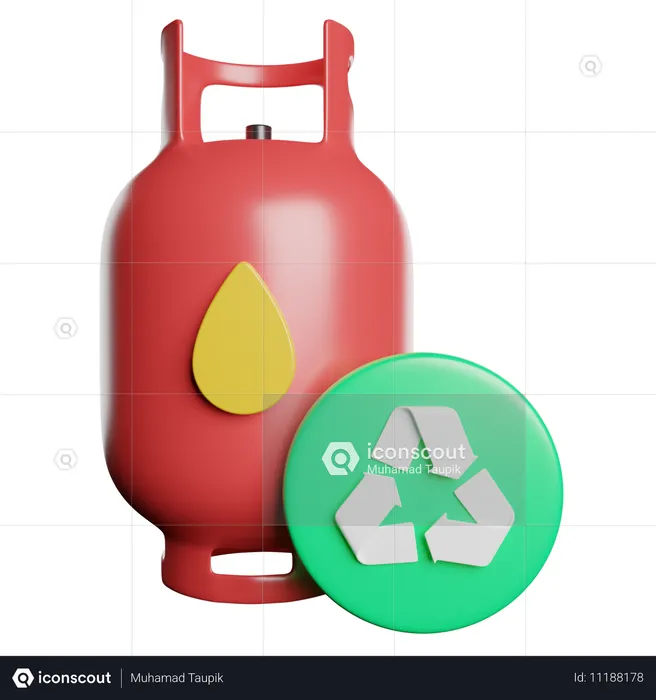 Gas Bottle  3D Icon