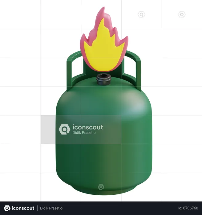 Gas Cylinder  3D Icon