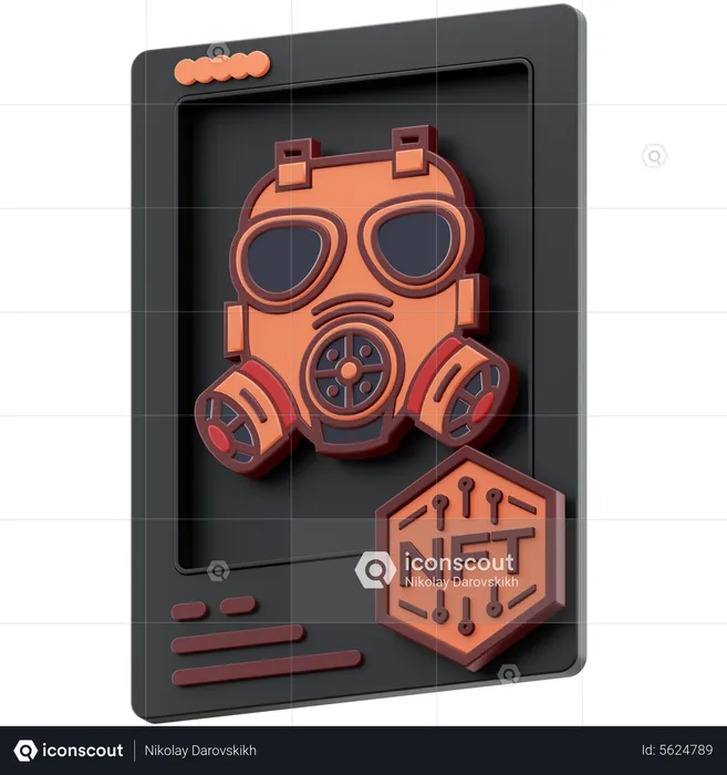 Gas Mask NFT  3D Icon