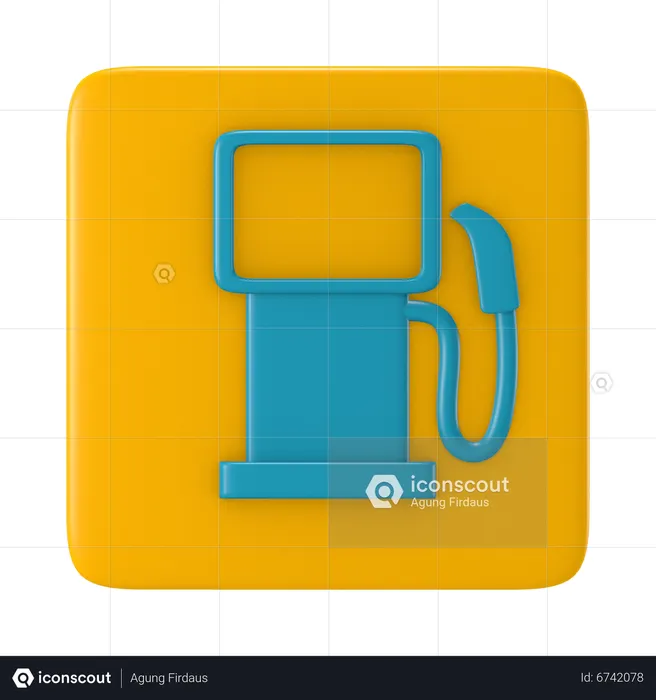 Gas Sign  3D Icon