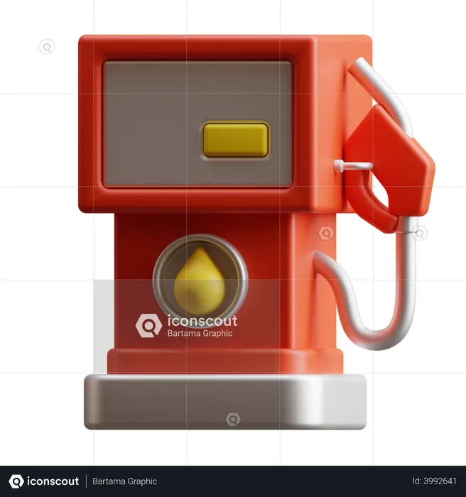 Gas Station  3D Icon
