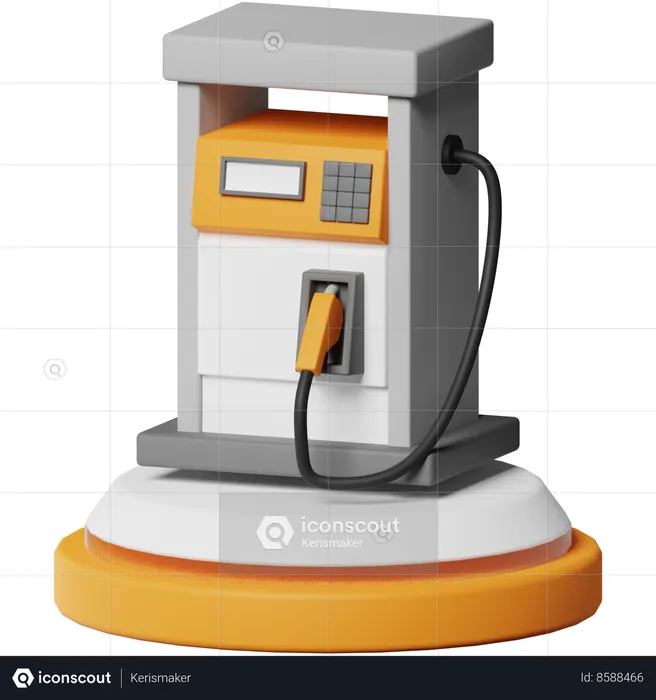 Gas Station  3D Icon