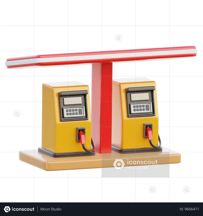 Gas Station Flag 3D Icon