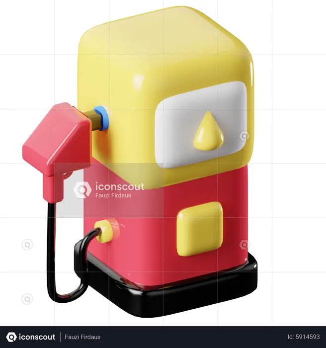 Gas Station  3D Icon