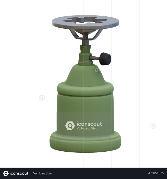 Gas Stove  3D Illustration
