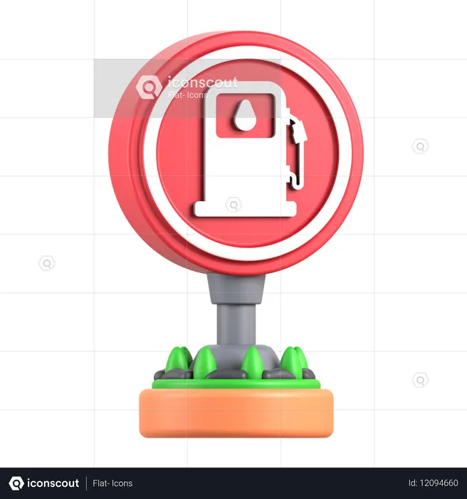 Gasolinera  3D Icon