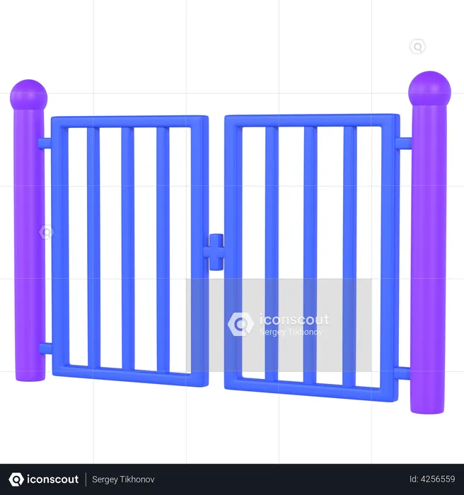 Gate  3D Illustration