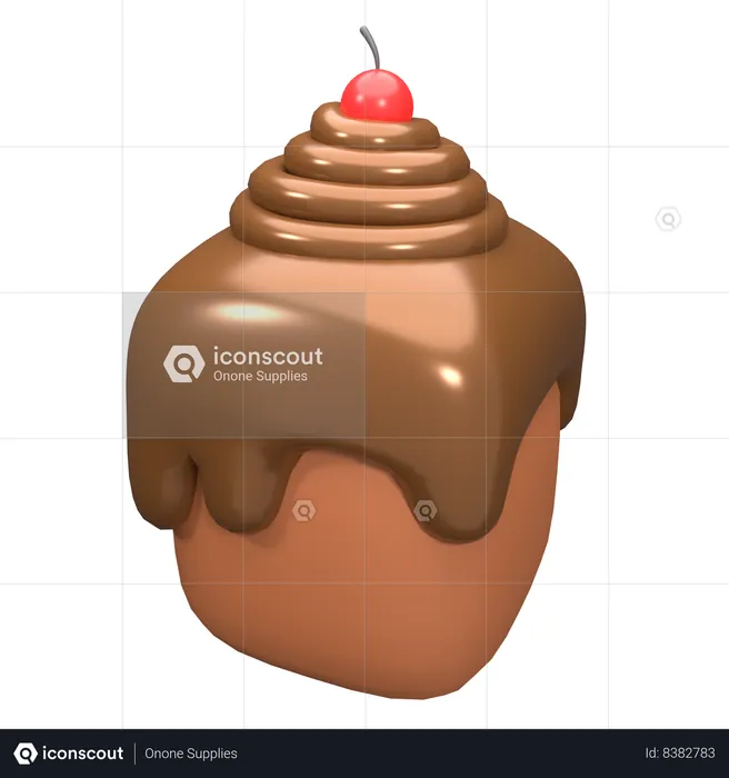 Gateau au chocolat  3D Icon