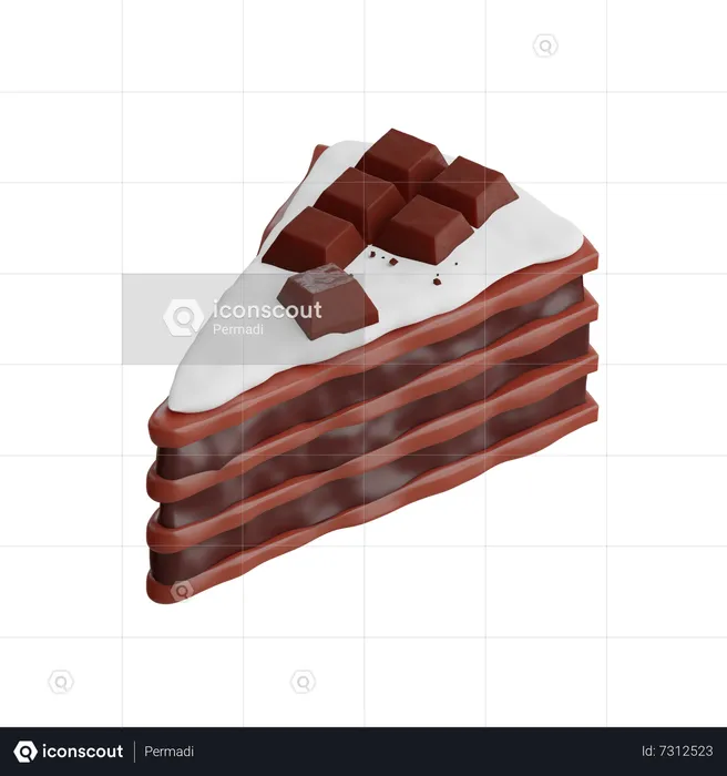 Gateau au chocolat  3D Icon