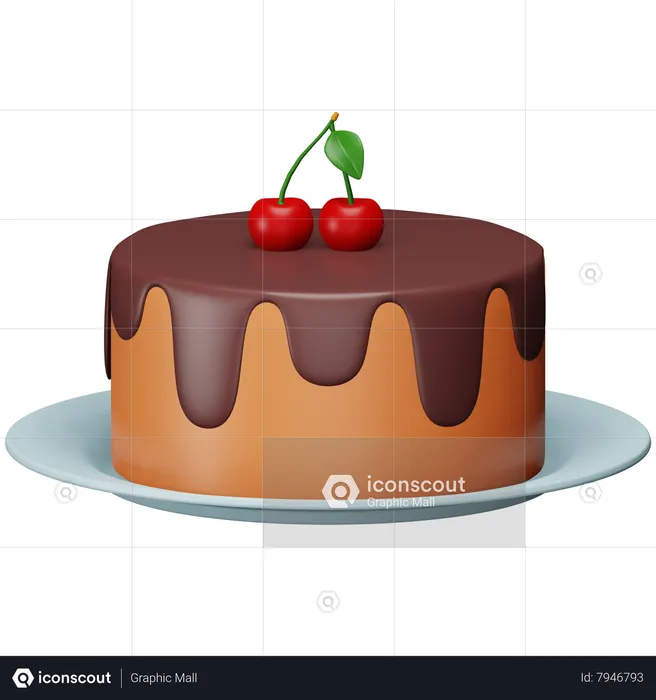 Gâteau au pouding  3D Icon