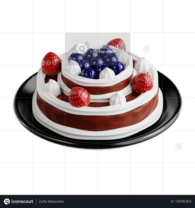 Gâteau aux fruits  3D Icon