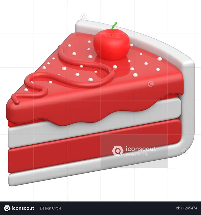 Gâteau aux cerises  3D Icon