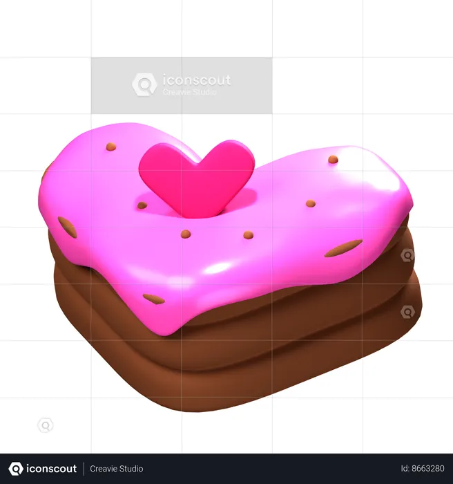 Gâteau d'amour  3D Icon