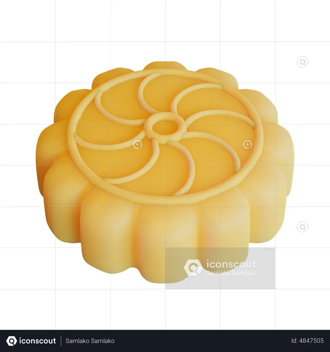 Gâteau de lune  3D Icon