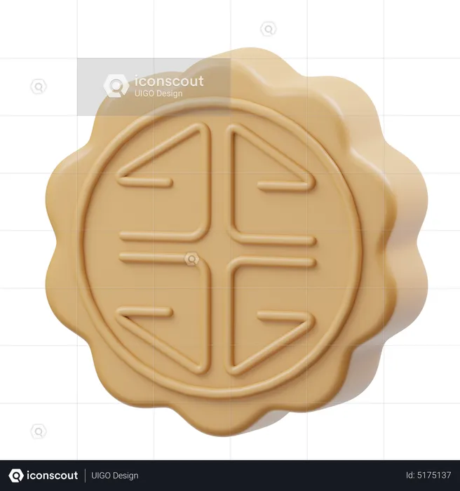 Gâteau de lune  3D Icon