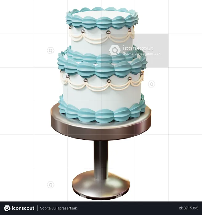 Gâteau de mariage  3D Icon