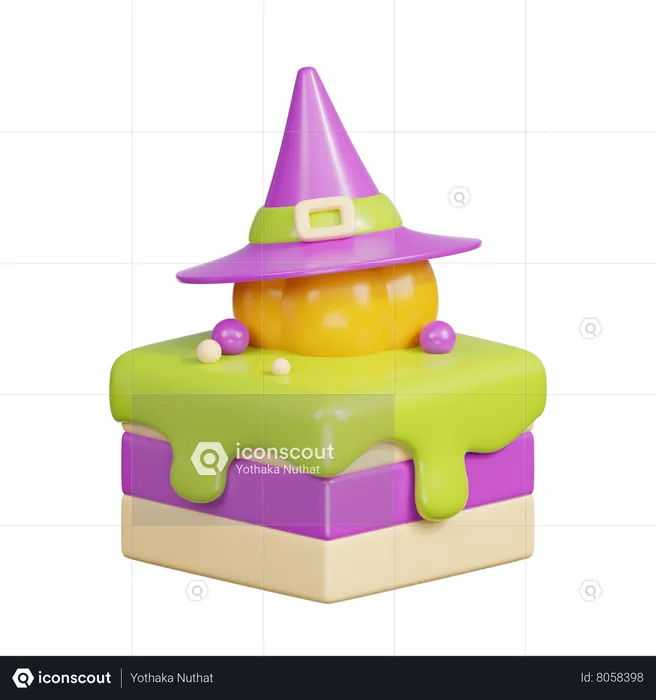 Gâteau d'Halloween  3D Icon