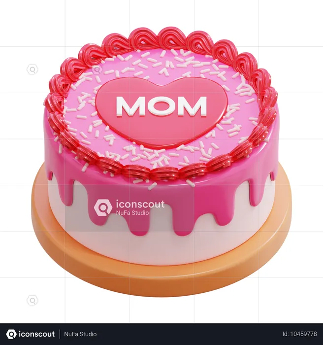 Gâteau de fête des mères  3D Icon