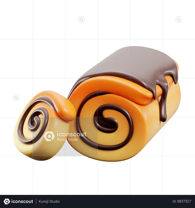 Rouleau de gâteau  3D Icon