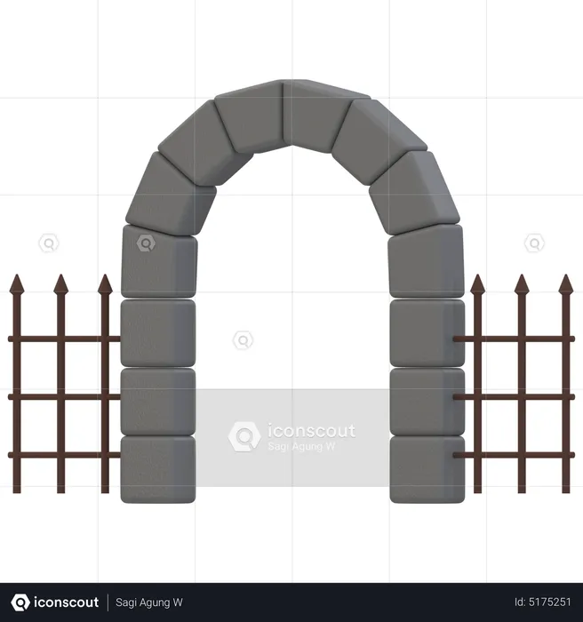 Gates To The Cemetery  3D Icon
