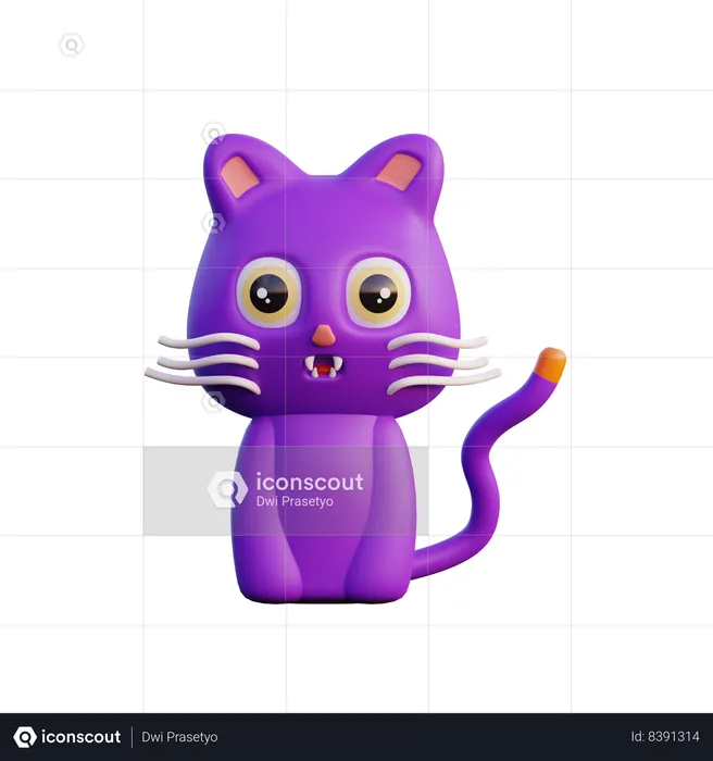 Gato  3D Icon