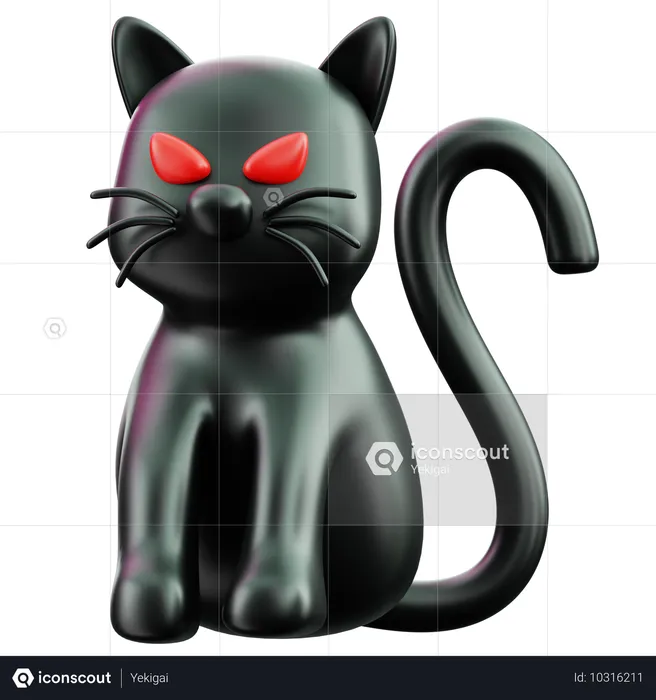 Gato de halloween  3D Icon