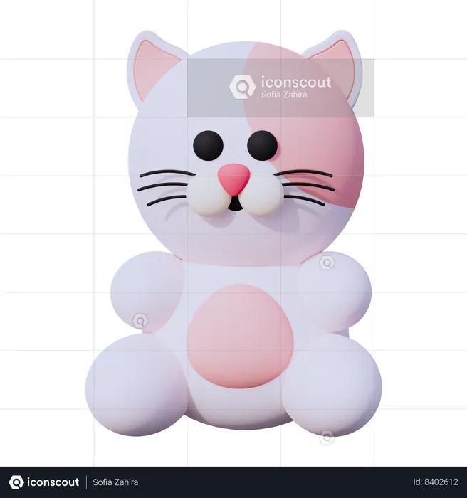 Gato fofo  3D Icon