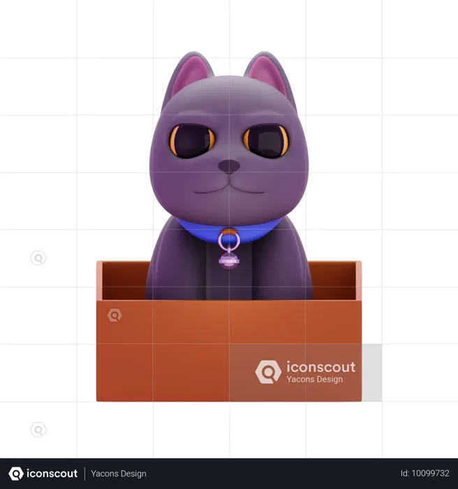 Gato gris  3D Icon