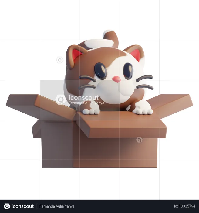 Gato marrom  3D Icon