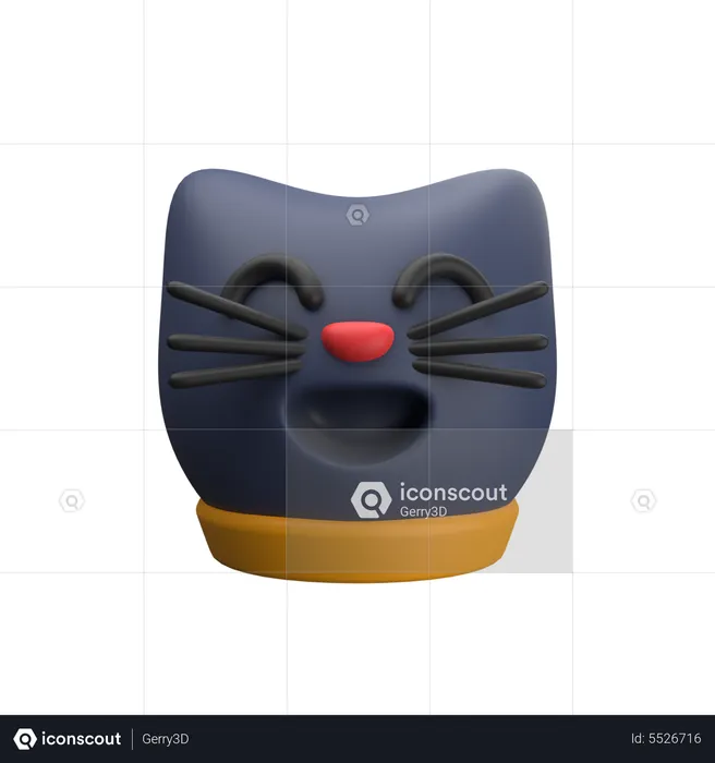 Gato negro  3D Icon