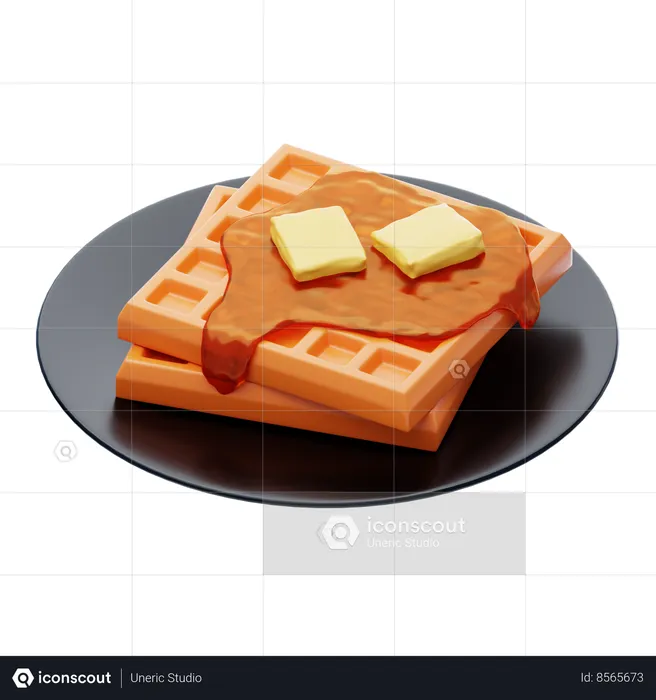 Gaufres  3D Icon