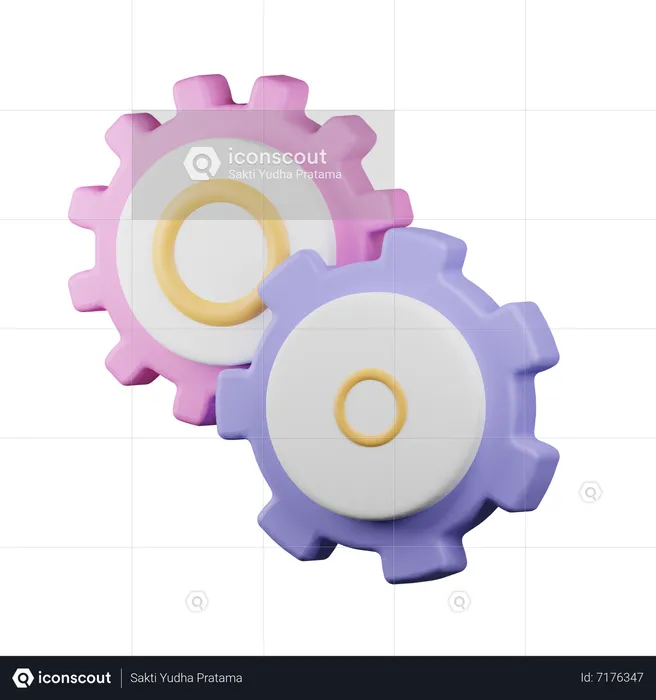 Gears  3D Icon