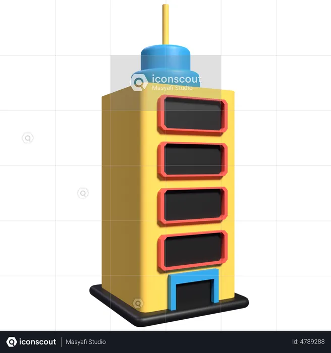 Gebäudeturm  3D Illustration