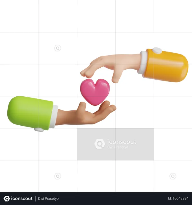 Schenkt einander Liebe  3D Icon