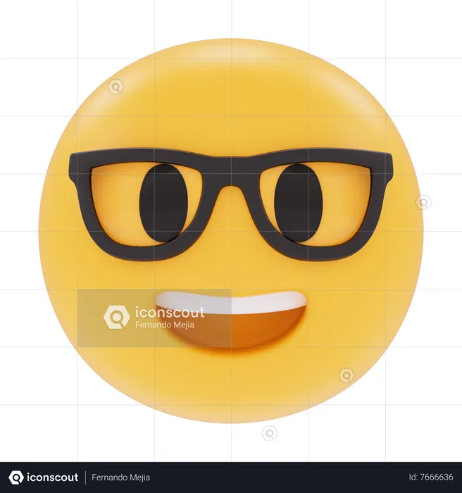 Emoji geek Emoji 3D Icon