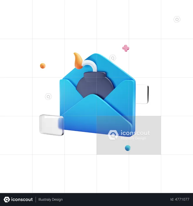 Gefahren-E-Mail  3D Icon