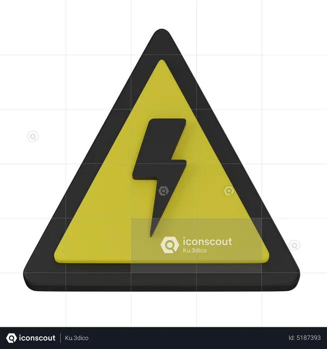 Gefahrenzeichen  3D Icon