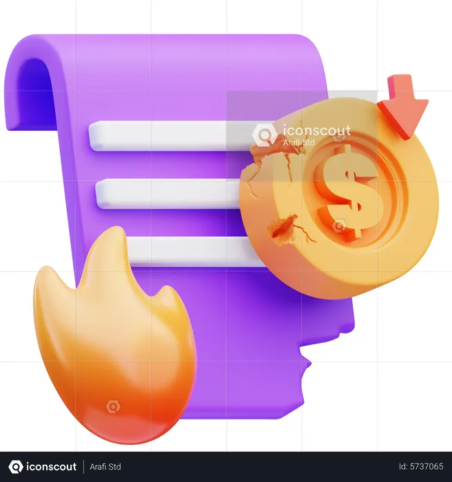 Lohnkosten sinken  3D Icon