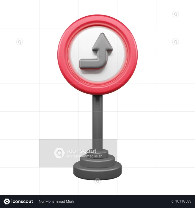 Fahren Sie geradeaus  3D Icon