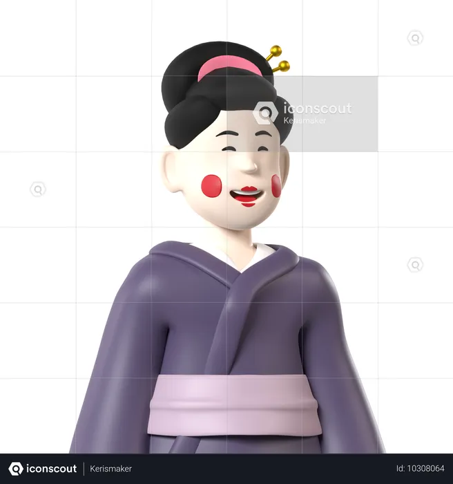 Geisha  3D Icon