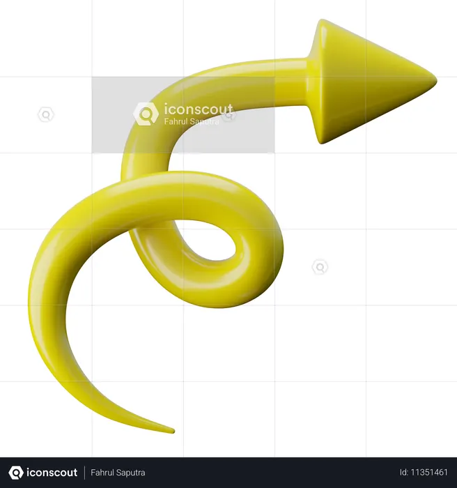 Gekritzel-Pfeil  3D Icon